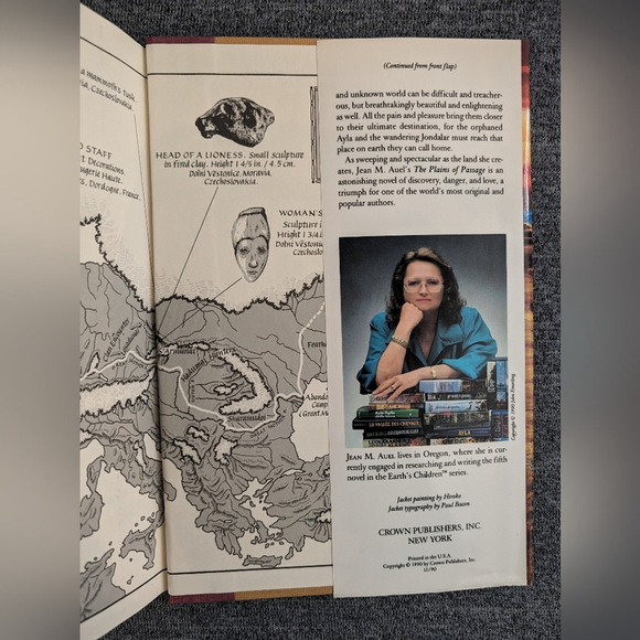 Jean M. Auel, "The Plains of Passage" 1990, Hardcover 1st Ed., Earth's Children - Picture 5 of 9
